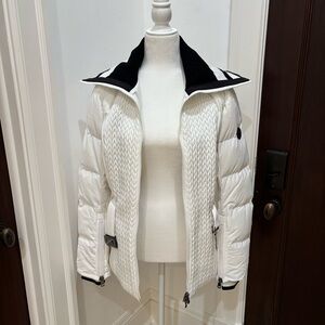 BOGNER Women’s SKI Jacket NWT SZ 10 high water resistance down fill knit collar